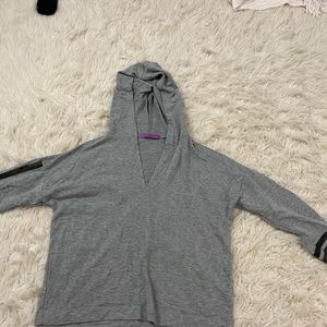 Grey hoodie with camo designs! Very light and comfy!!
